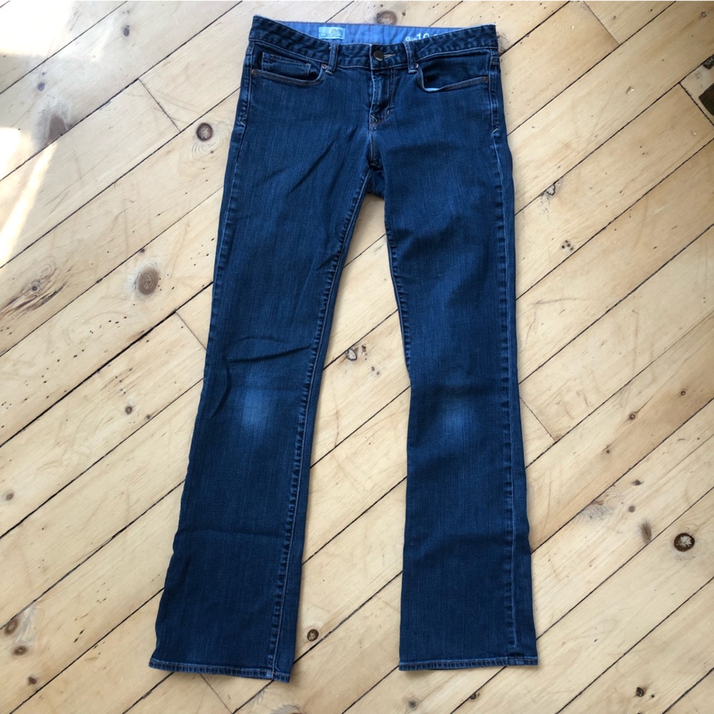 Gap 1969 Womens Sexy Boot Stretch Cotton Blue Low Rise Jeans Size 29/8 Long